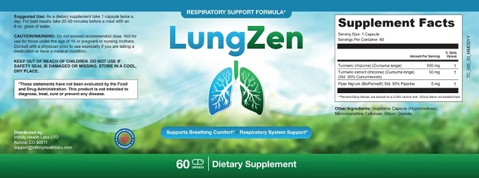 LungZen Scientific Label — Formula Details and Ingredients